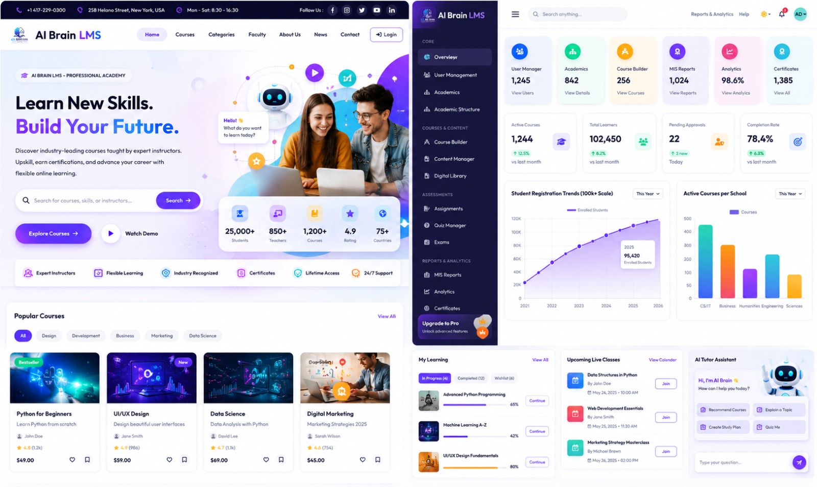 AI Brain LMS Course Builder Dashboard