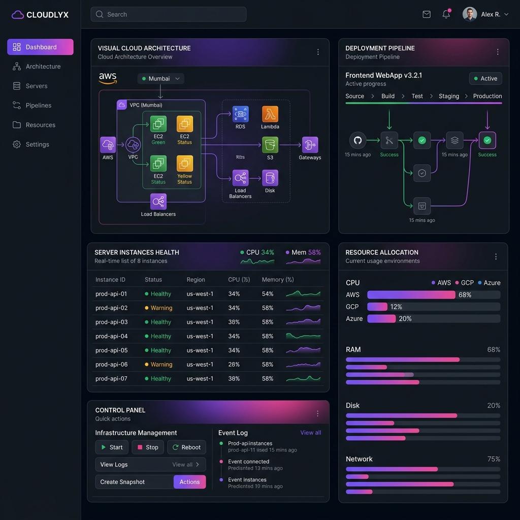 Cloud Infrastructure Setup Dashboard