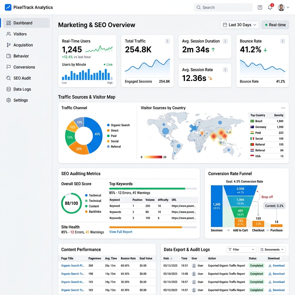 Website Traffic Analytics Dashboard