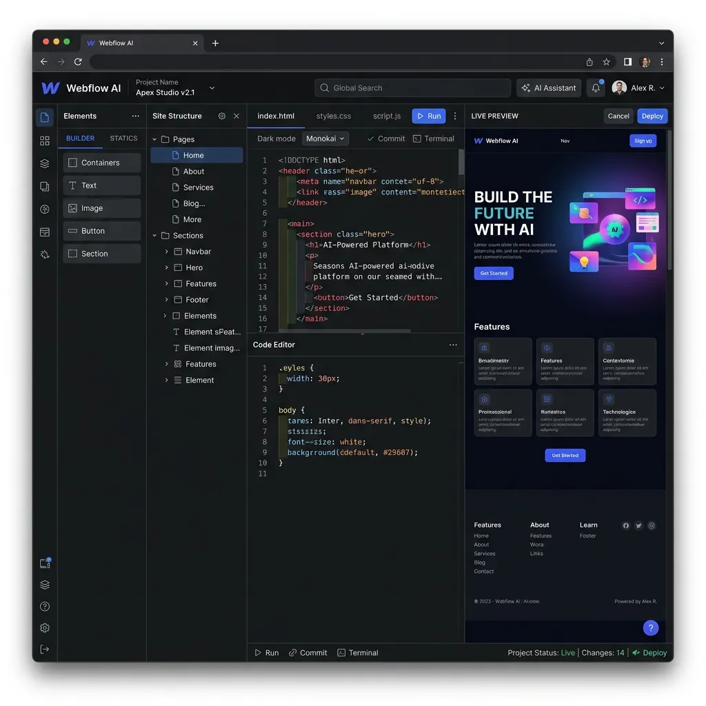 AI Website Builder Dashboard